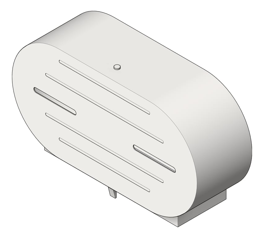 3D Shaded Image of ToiletRollHolder SurfaceMount ASIJDMacDonald Jumbo Twin