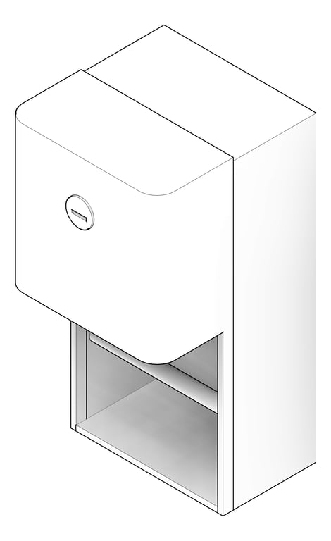 3D Documentation Image of ToiletRollHolder SurfaceMount ASIJDMacDonald Profile HideARoll Twin