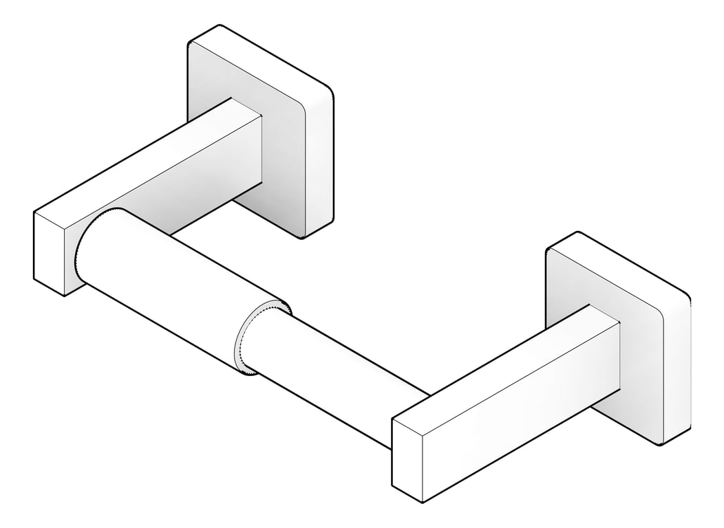 3D Documentation Image of ToiletRollHolder SurfaceMount ASIJDMacDonald SS Single