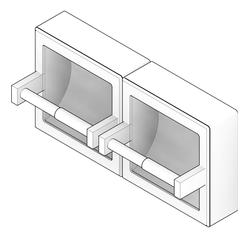 3D Documentation Image of ToiletRollHolder SurfaceMount ASIJDMacDonald SS Surround Double