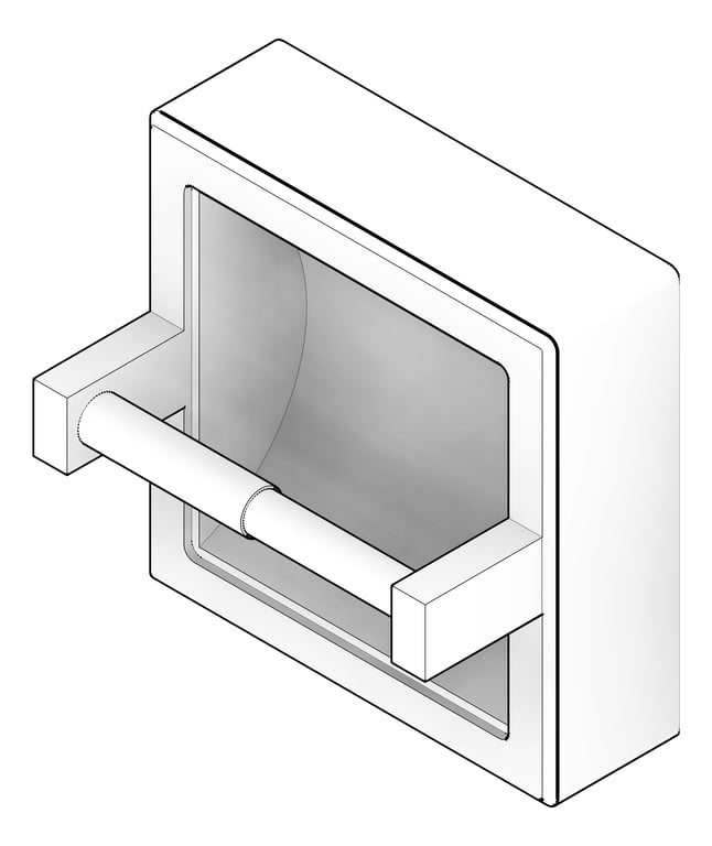 3D Documentation Image of ToiletRollHolder SurfaceMount ASIJDMacDonald SS Surround Single