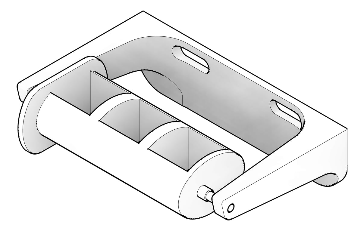 3D Documentation Image of ToiletRollHolder SurfaceMount ASIJDMacDonald Single