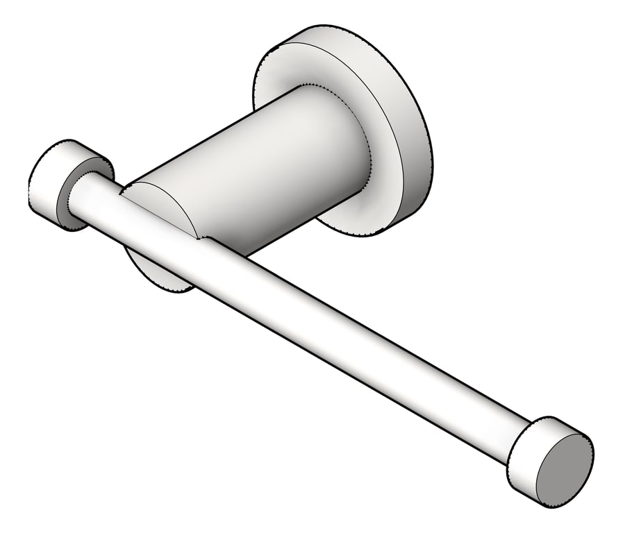 3D Shaded Image of ToiletRollHolder SurfaceMount ASIJDMacDonald Sorrento