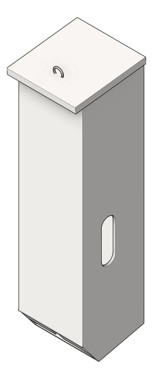 3D Shaded Image of ToiletRollHolder SurfaceMount ASIJDMacDonald Triple