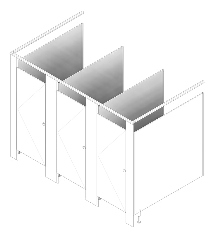 3D Documentation Image of CubicleArray FloorMounted ASIJDMacDonald Tranquility