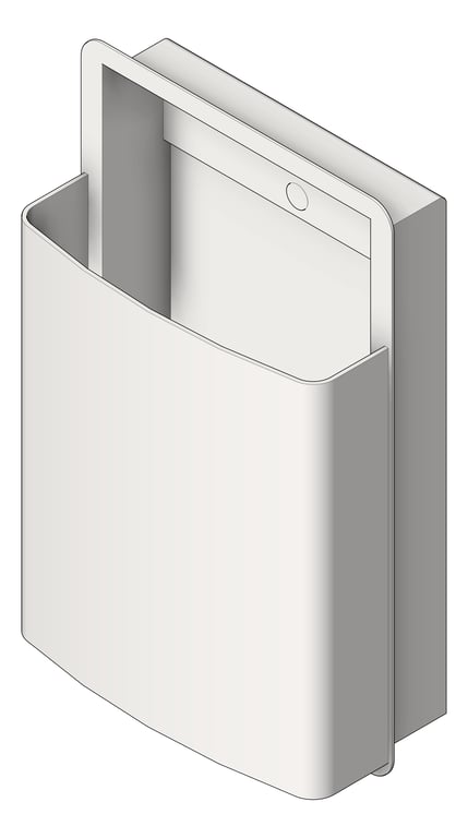 3D Shaded Image of WasteBin SemiRecessed ASIJDMacDonald Roval Removable
