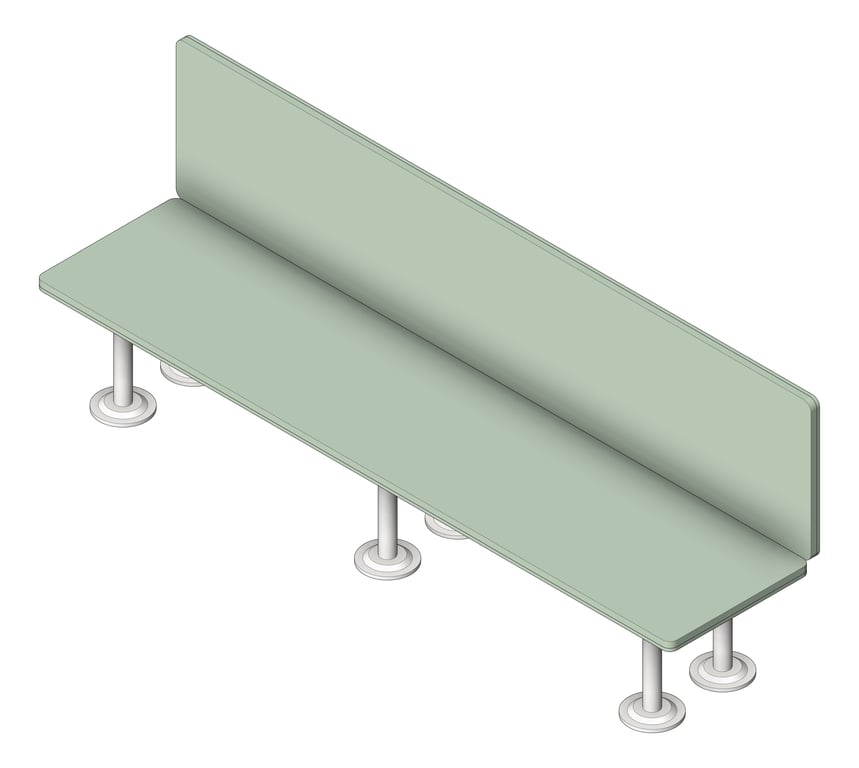 Bench FloorMount ASI Plastic