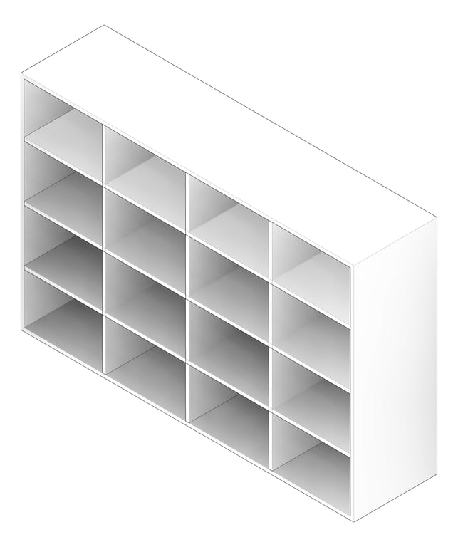 3D Documentation Image of CubbyShelves Plastic ASI