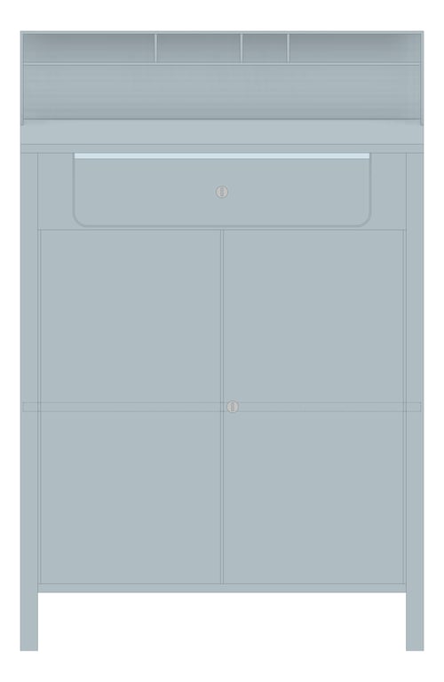 Front Image of Desk FloorMount ASI CabinetShop
