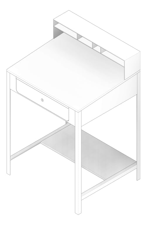 3D Documentation Image of Desk FloorMount ASI Foremans