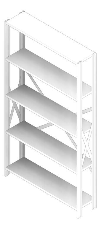 3D Documentation Image of Shelving Open ASI PerformancePlus