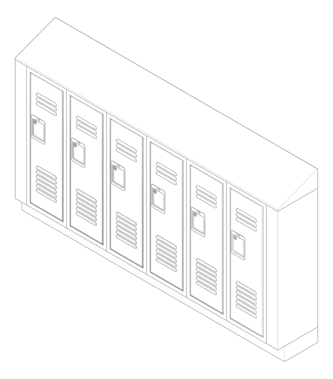 3D Documentation Image of LockerArray Generic ASI