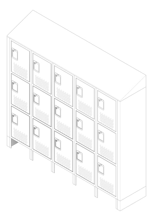 3D Documentation Image of LockerArray Metal ASI Competitor