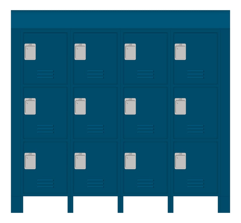 Front Image of LockerArray Metal ASI Traditional