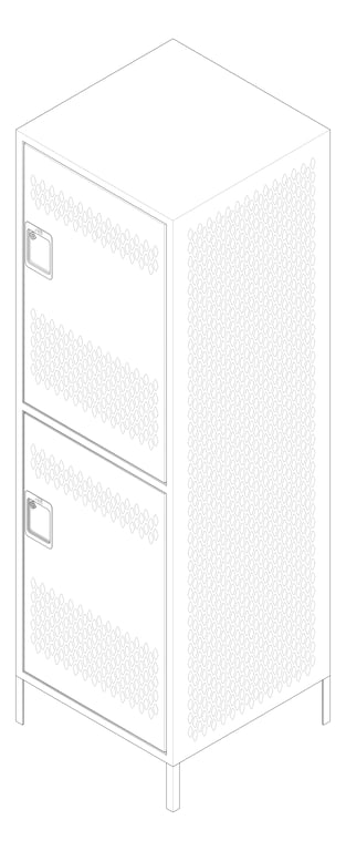3D Documentation Image of Locker Metal ASI Competitor DoubleTier