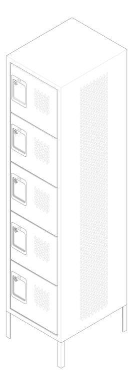 3D Documentation Image of Locker Metal ASI Competitor FiveTier