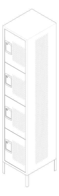 3D Documentation Image of Locker Metal ASI Competitor FourTier