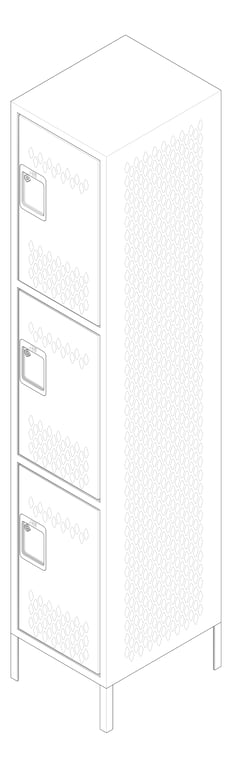 3D Documentation Image of Locker Metal ASI Competitor TripleTier