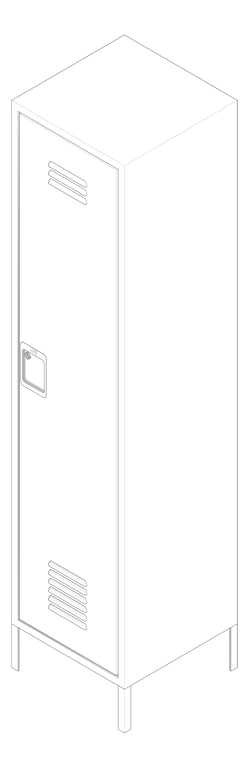 3D Documentation Image of Locker Metal ASI TraditionalPlus SingleTier