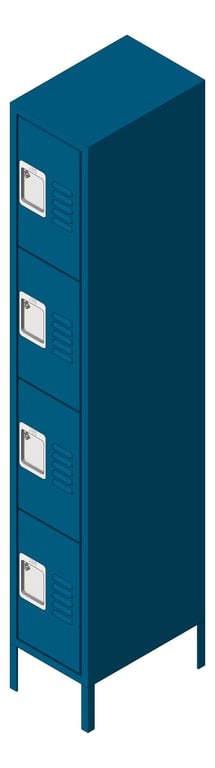 Image of Locker Metal ASI Traditional FourTier