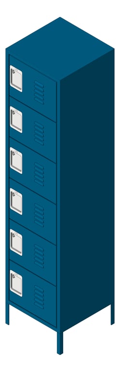 Image of Locker Metal ASI Traditional SixTier