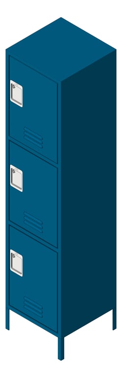 Image of Locker Metal ASI Traditional TripleTier