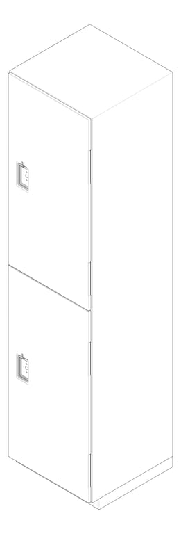 3D Documentation Image of Locker Phenolic ASI TraditionalPlus DoubleTier