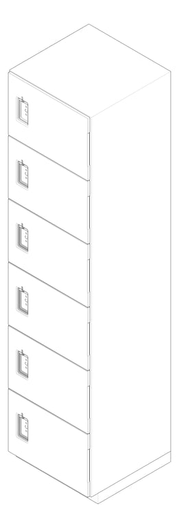 3D Documentation Image of Locker Phenolic ASI Traditional SixTier