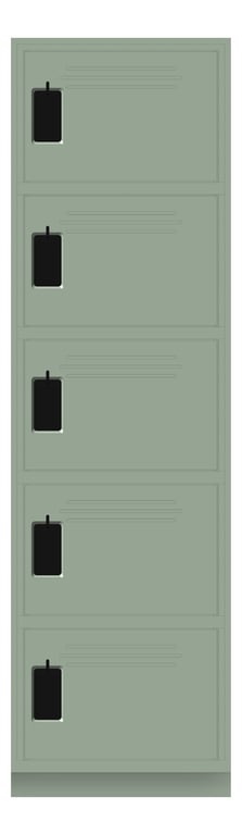 Front Image of Locker Plastic ASI TraditionalPlus FiveTier