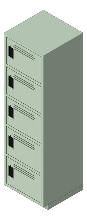 Image of Locker Plastic ASI Traditional FiveTier