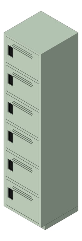 Image of Locker Plastic ASI Traditional SixTier