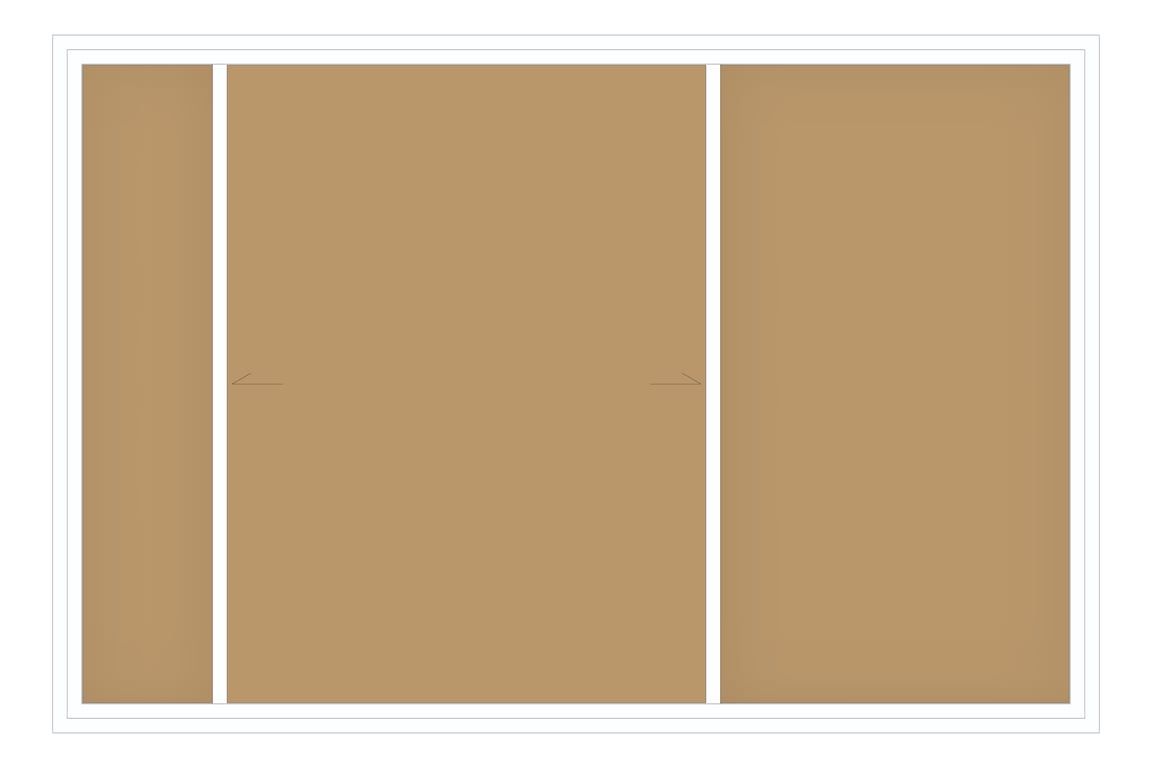 Front Image of Board Bulletin ASI HorizontalSliders NaturalCork Single