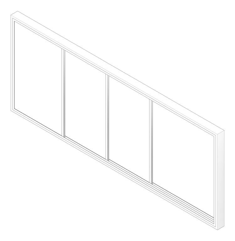3D Documentation Image of Board Bulletin ASI HorizontalSliders NaturalCork Triple