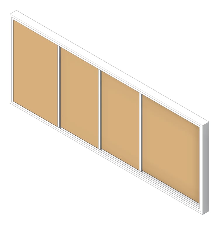 Image of Board Bulletin ASI HorizontalSliders NaturalCork Triple