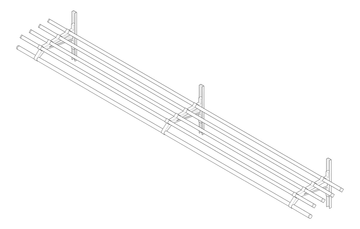 3D Documentation Image of CoatRack SurfaceMount ASI StudentLine