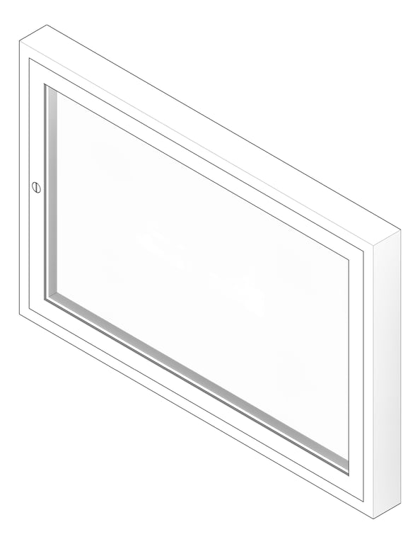 3D Documentation Image of Cabinet WallMount ASI BulletinDirectory HingedDoor