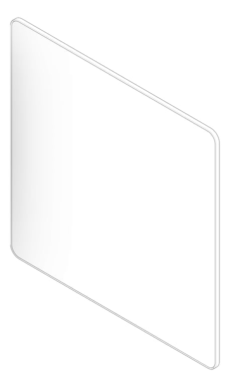 3D Documentation Image of Board Tack ASI FabricTac RoundedCorner 9100