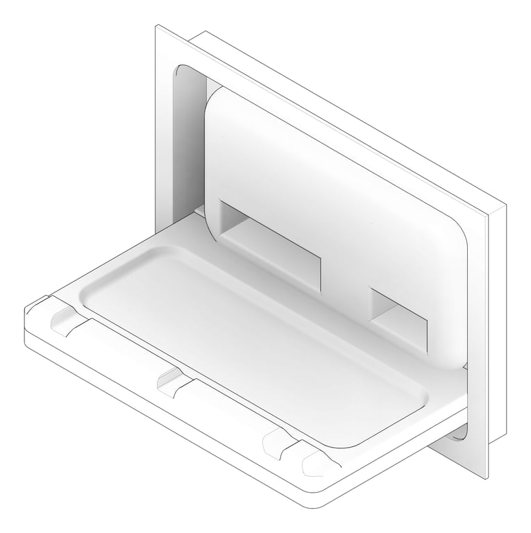 3D Documentation Image of BabyChangeStation Recessed ASI Roval Horizontal StainlessSteel HeavyDuty