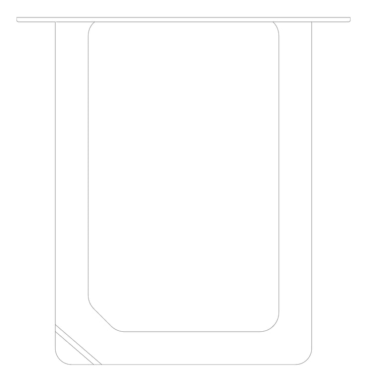 Plan Image of BabyChangeStation Recessed ASI Vertical StainlessSteel