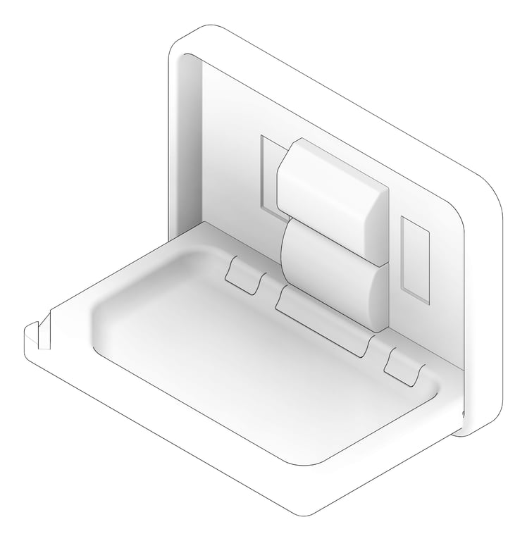 3D Documentation Image of BabyChangeStation SurfaceMount ASI Horizontal Plastic