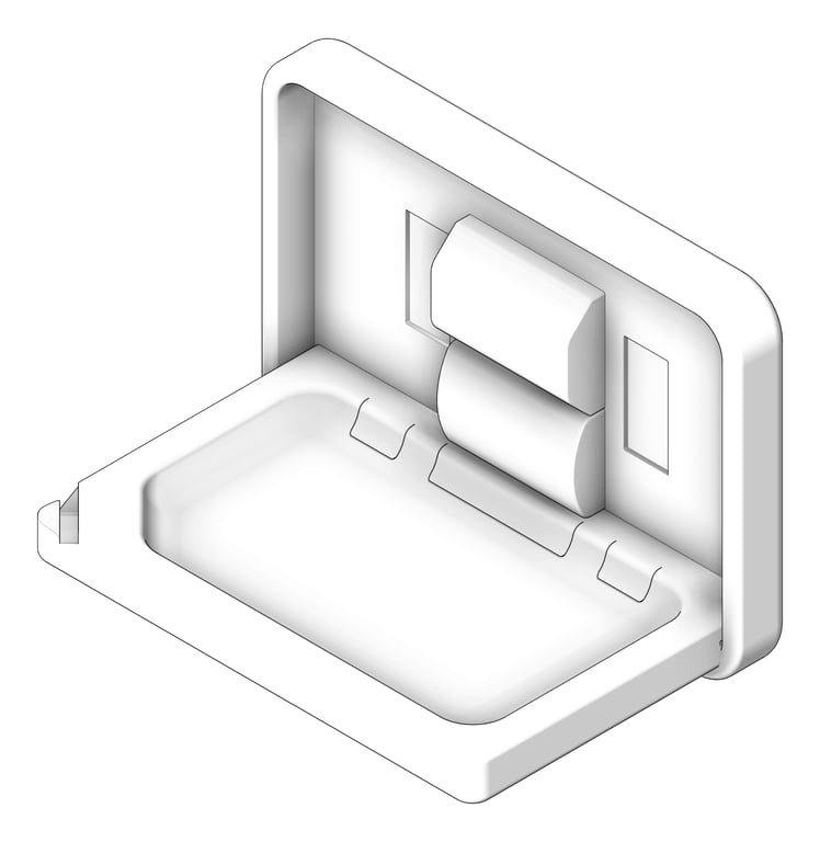 Image of BabyChangeStation SurfaceMount ASI Horizontal Plastic