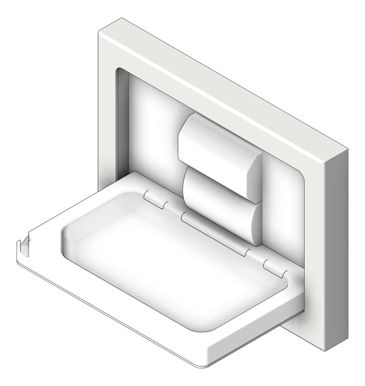 Image of BabyChangeStation SurfaceMount ASI Horizontal StainlessSteel ADA