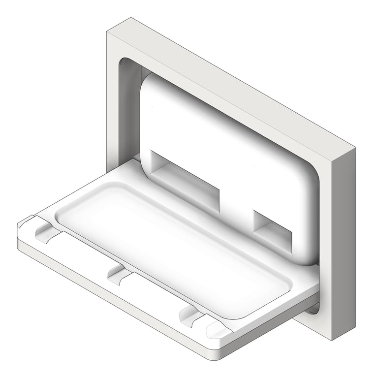 Image of BabyChangeStation SurfaceMount ASI Roval Horizontal StainlessSteel HeavyDuty