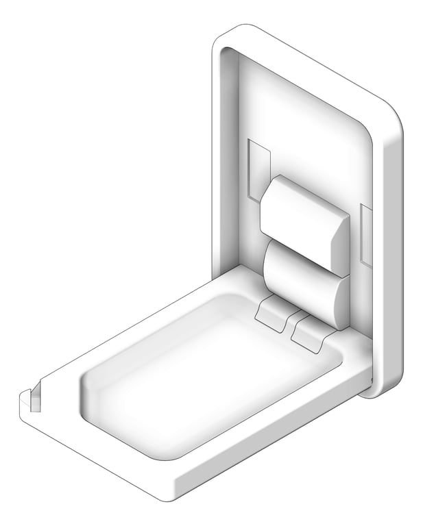 Image of BabyChangeStation SurfaceMount ASI Vertical Plastic