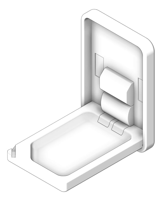 BabyChangeStation SurfaceMount ASI Vertical Plastic