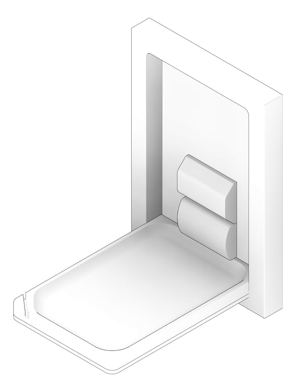 3D Documentation Image of BabyChangeStation SurfaceMount ASI Vertical StainlessSteel