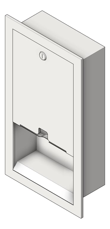 Image of BedLinerDispenser Recessed ASI StainlessSteel