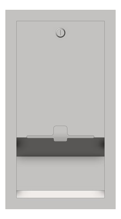 Front Image of BedLinerDispenser Recessed ASI StainlessSteel