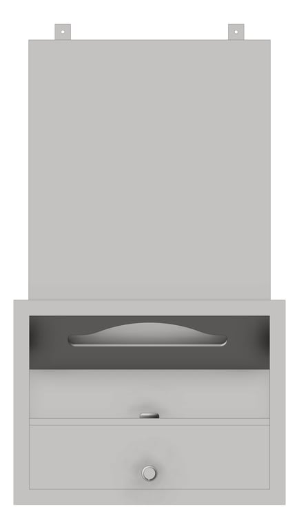 Front Image of Cabinet RecessedBehindMirror ASI Shelf SoapDispenser TowelDispenser