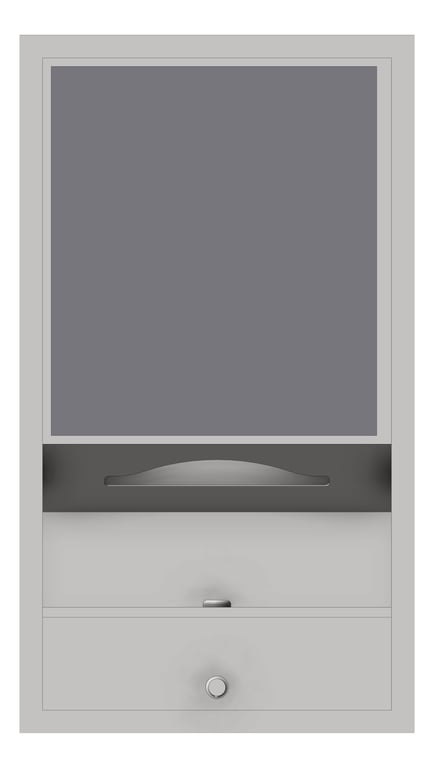 Front Image of Cabinet Recessed ASI Traditional Shelf SoapDispenser TowelDispenser